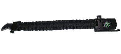 Paracord Compass Knife Black