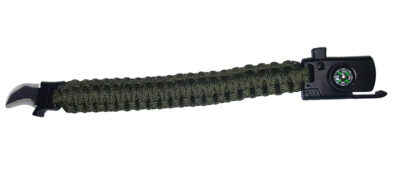Paracord Compass Knife Green
